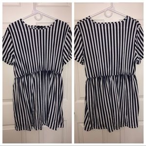 Stripped T-shirt dress